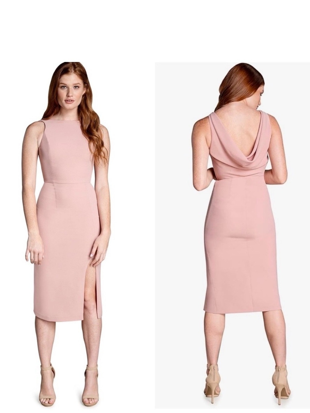 NWT Dress the Population Sleeveless Blush Pink Sheath Dress